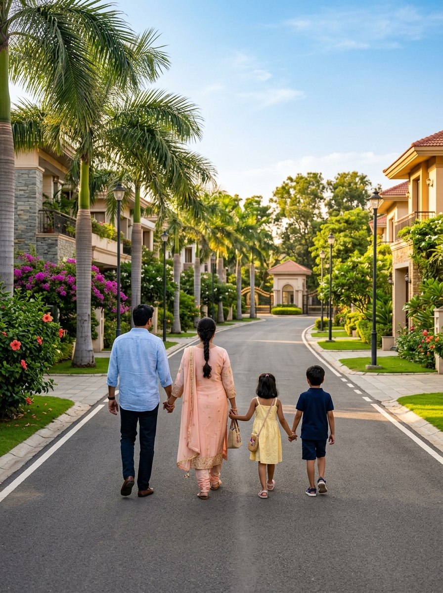 Indian Family Living in Gated Community Township